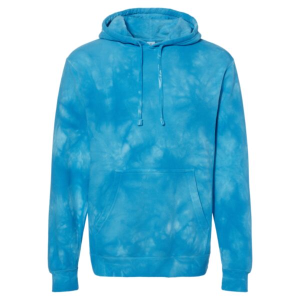 Unisex Midweight Tie-Dyed Hooded Sweatshirt Thumbnail