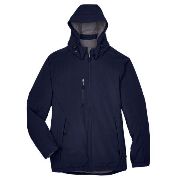 Men's Glacier Insulated Three-Layer Fleece Soft Shell Hood Jacket with Detachable Hood Thumbnail