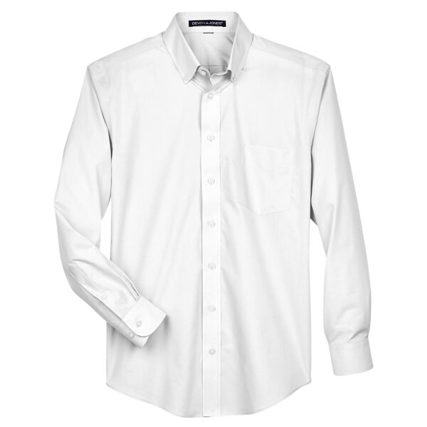 Men's Tall Crown Collection® Broadcloth Woven Dress Shirt Thumbnail