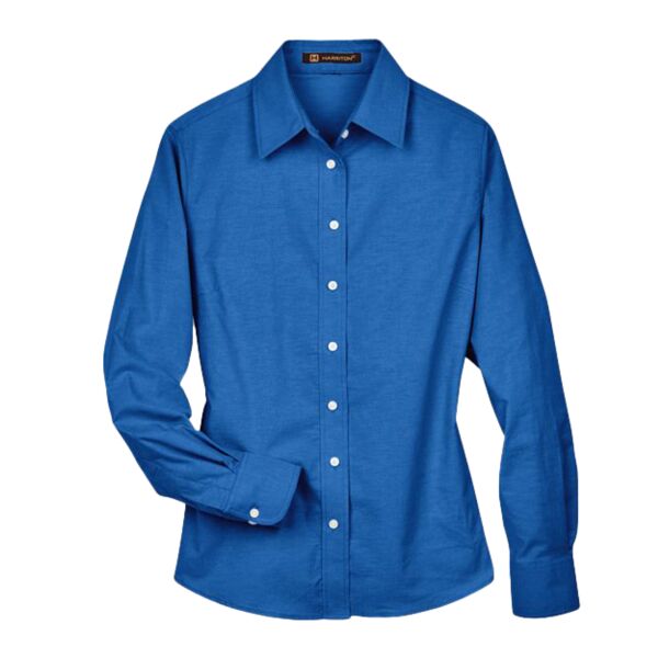 Women's Long Sleeve Oxford Dress Shirt Thumbnail