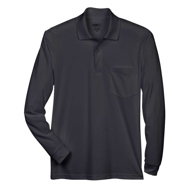Men's Pinnacle Performance Long Sleeve Piqué Polo with Pocket Thumbnail