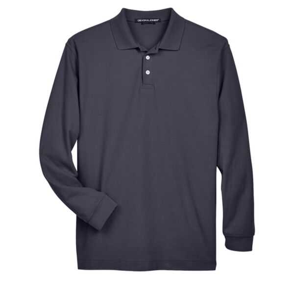 Men's Pima Piqué Long Sleeve Polo Thumbnail