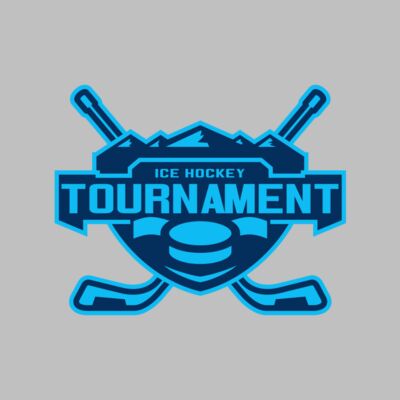 Tournament Ice Hockey logo template Thumbnail