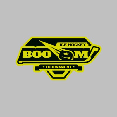 Boom Ice Hockey Tournament logo template Thumbnail