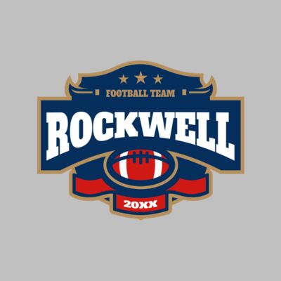 Rockwell Football team logo template Thumbnail