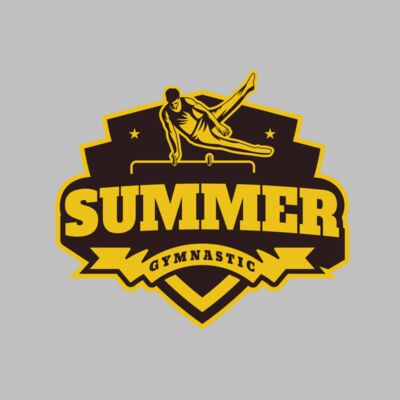 Summer Gymnastic logo template Thumbnail