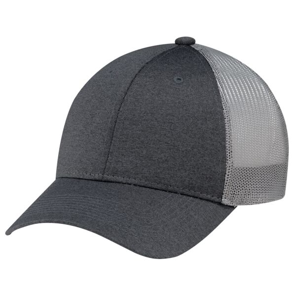 Polyester Heather / Soft Polyester Mesh Trucker Cap Thumbnail
