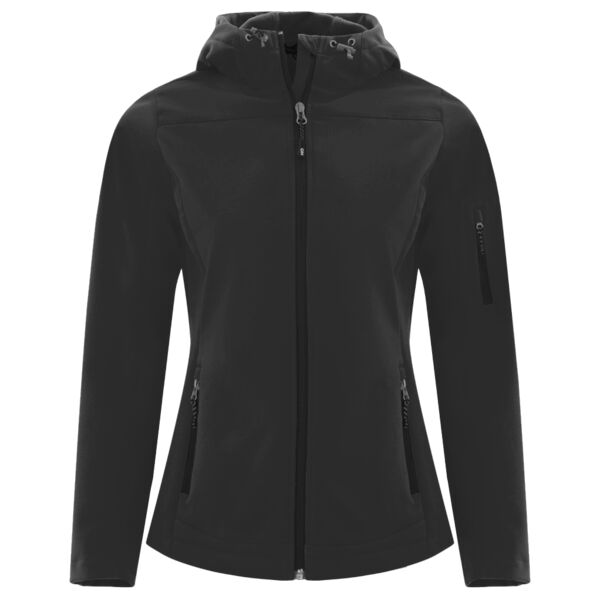 ESSENTIAL HOODED SOFT SHELL LADIES' JACKET Thumbnail